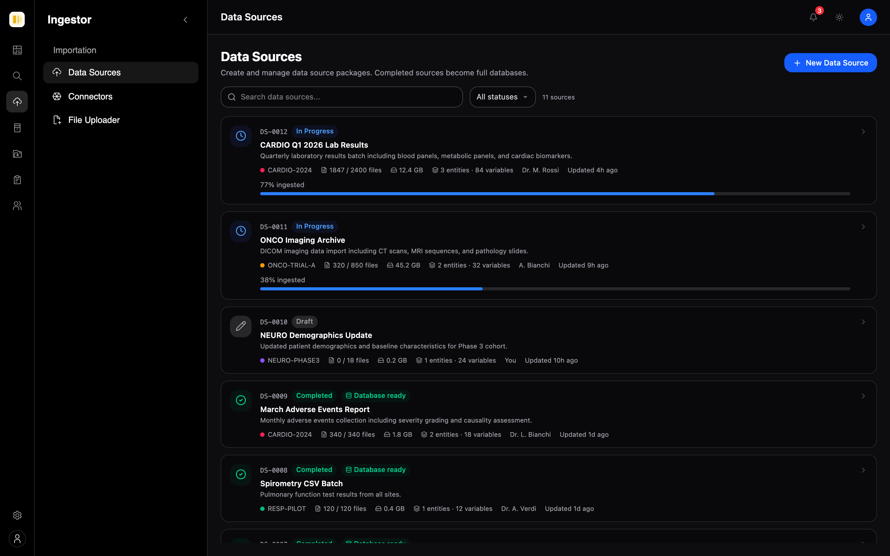 DataHealth — ingestor-sources