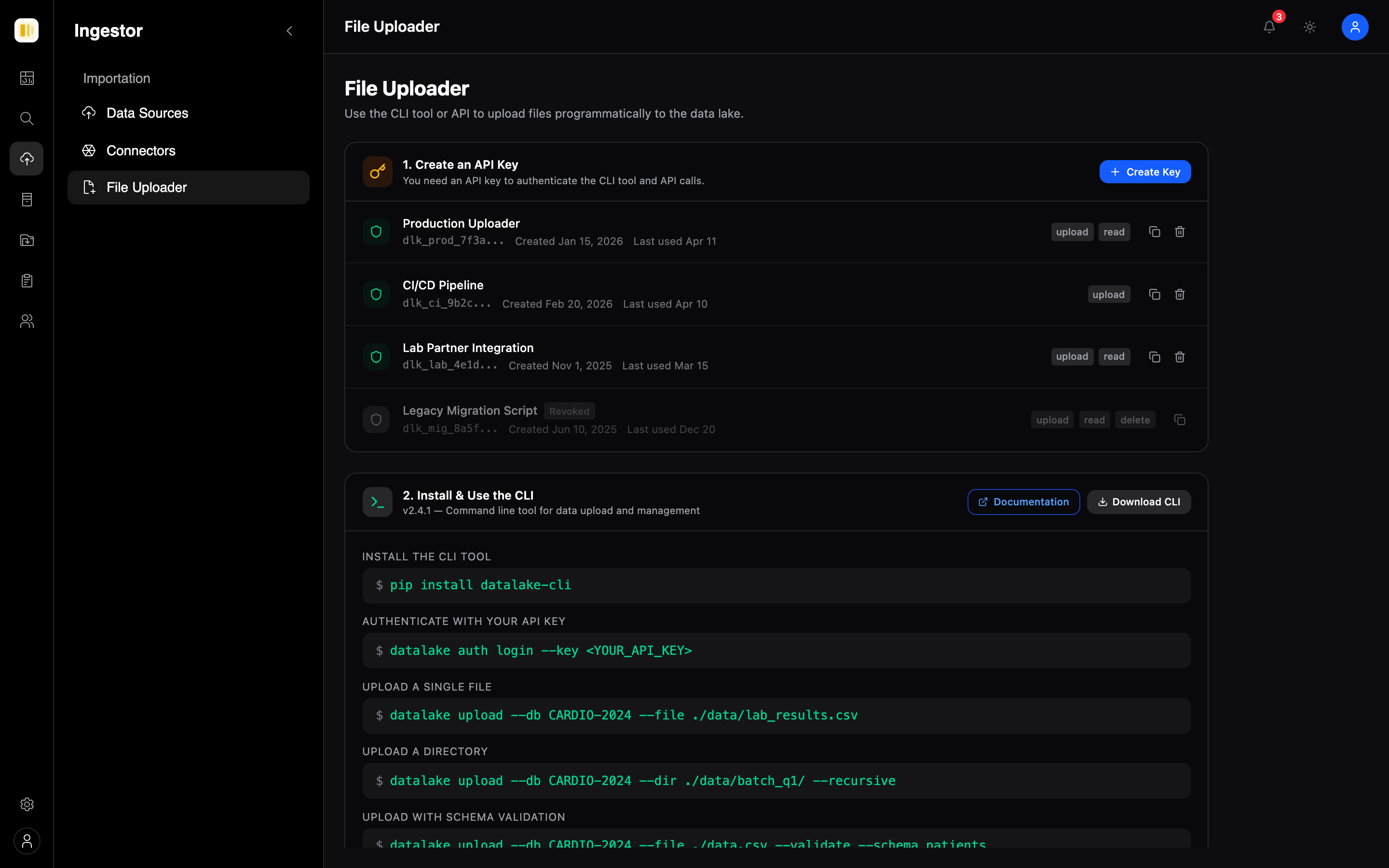 DataHealth — ingestor-uploader